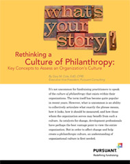 Rethinking a Culture of Philanthropy: Key Concepts to Assess an Organization’s Culture